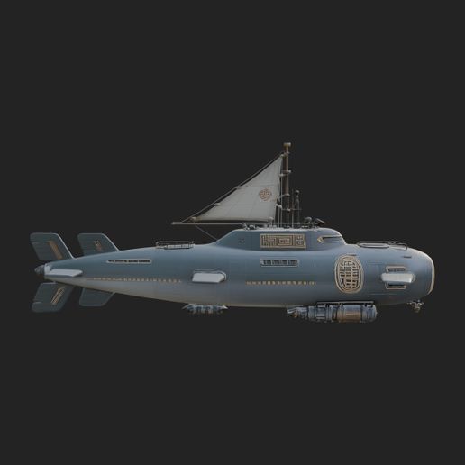 Military Submarine Model Design 41 - 3D Print Model