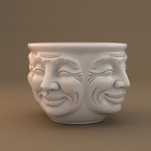 Pot-Faces-of-Joy-Multi-Face-Smiling-Planter-STL-for-3D-Printing-4.jpg Pot Faces of Joy - Multi-Face Smiling Planter STL for 3D Printing