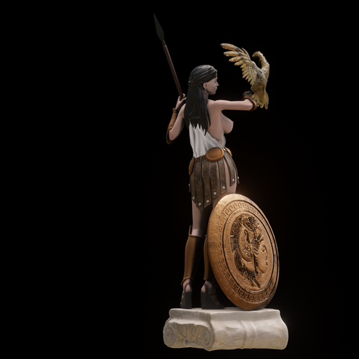 Schermata-2023-11-02-alle-14.46.36.png Athena Greek Goddess - 1to10 statue STL file 3D print model
