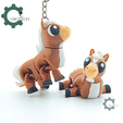 Cobotech-Grumpy Horse Articulated Keychain_01.png Cobotech Porte-clés articulé Grumpy Horse - Porte-clés sac à dos mignon