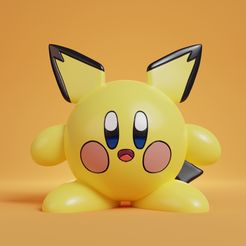 kirby-pichu-render.jpg Kirby Pichu Pokemon