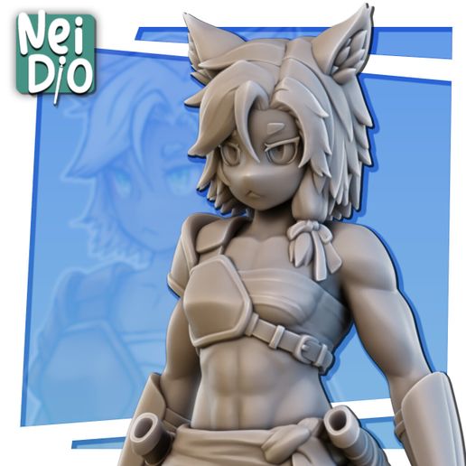 Kiana - Seaborne Catgirl Warrior - PRESUPPORTED