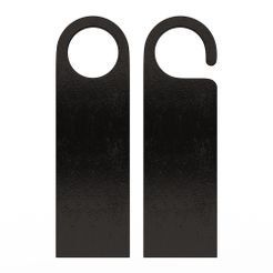 Door-Hanger-Tag-Black-1.jpg Fichier 3D Étiquette pour accroche-porte noire・Modèle pour imprimante 3D à télécharger