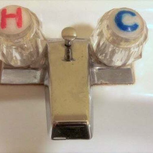 Download free SCAD file Moen Bathroom Sink Faucet Caps • 3D printer