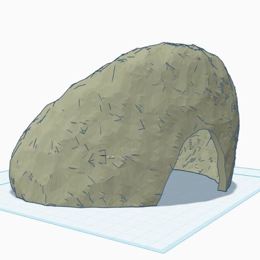 🪨 ROCK CAVE 2 entrance・ STL File for 3D printing・Cults