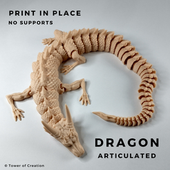 10.png Fichier STL ANGRY DRAGON - DRAGON ARTICULÉ - IMPRESSION EN PLACE - SANS SUPPORT・Objet pour imprimante 3D à télécharger
