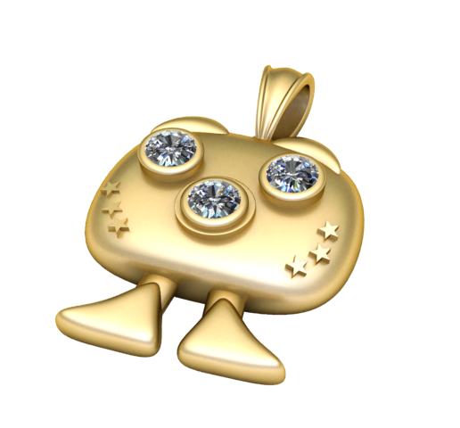 The Star-Struck Robot Guardian Pendant