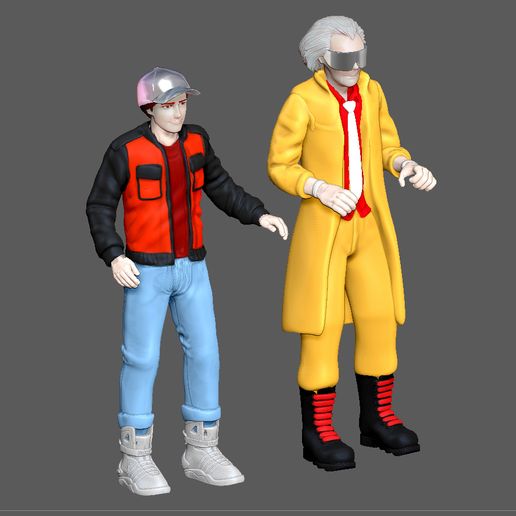 7.jpg MARTY MCFLY DOC EMIT BROWN stand BACK TO THE FUTURE 2 FIGURINE MINIATURE 1:24 3D PRINT
