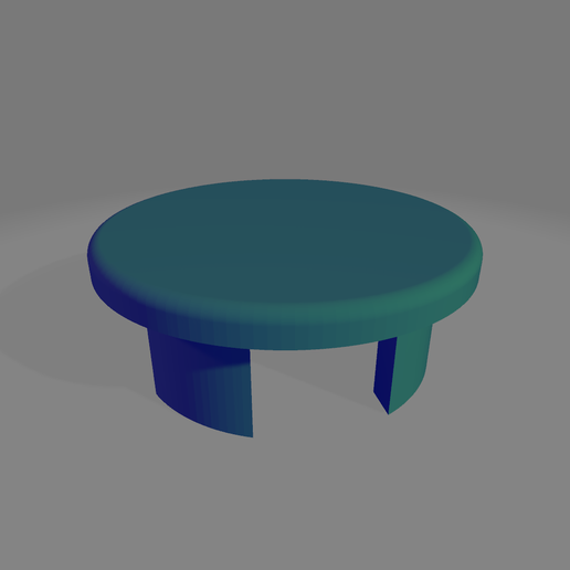 Tube End cap 60mm +0,5 ; 5mm wall thickness - 3D model önizlemesi