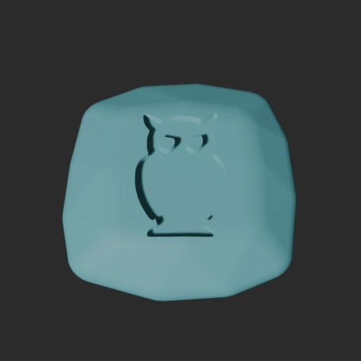 Owl Stone - 3D Printable Game Token