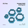 Hexagon-Mold-Housing-Set-15.png Hexagon Mold Housing, Mold Frame, Silcone Mold Container - 28 Files