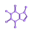 Caffeine_Molecule_Necklace.stl Caffeine Molecule Pendant