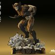 Wolverine-Sculpt-image-002.jpg WICKED MARVEL WOLVERINE SCULPTURE: TESTED AND READY FOR 3D PRINTING