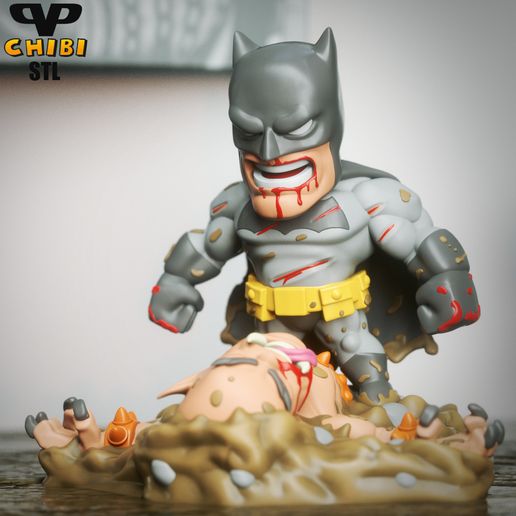 Dark Knight Return Chibi STL for 3D Printing ChibiSTL 3DXM 3D model