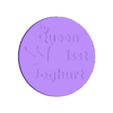 Joghurtdeckel isst Queen.stl Yogurt lid 0.5l