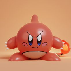 kirby-charmeleon-render.jpg Файл STL Кирби Чармелеон Покемон・Модель 3D-принтера для скачивания