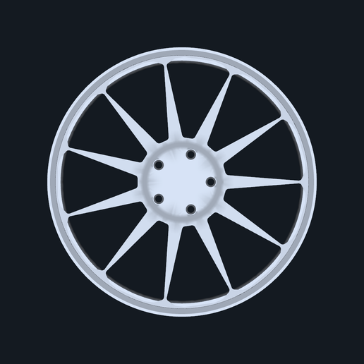 Lamborghini Penteo inspired decorative wheel — STEP and STL