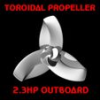 img002.jpg OPTIMIZED, POWER SAVING, TOROIDAL PROPELLER WITH BOSS CAP FOR 2.3HP OUTBOARD MOTORS - 3 BLADES