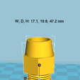 2s.png STL file Boba Fett ROTJ Gauntlet hose connector・Model to download and 3D print