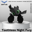 4.png ARTICULATED TOOTHLESS NIGHT FURY MFP3D -NO SUPPORT - PRINT IN PLACE - STL - 3MF - SENSORY TOY-FIDGET
