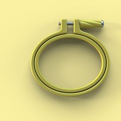 60X75.jpg STL file OVAL EMBROIDERY FASTENER 6x7,5・3D print design to download