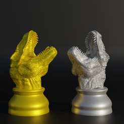 5.png STL file Jurassic Park Character Figure Chess Set - 6 Different Pieces 3D print model・3D printer model to download