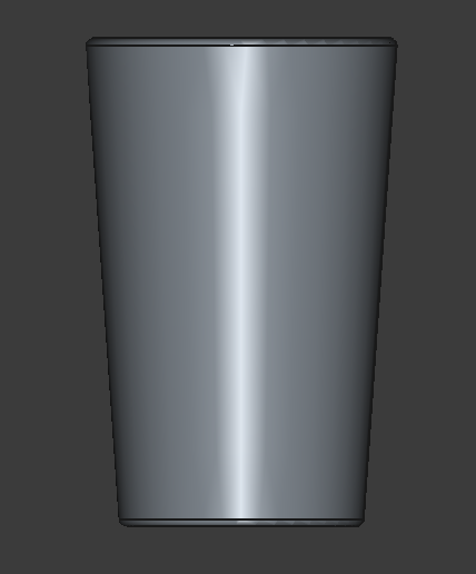 Semi thick cup - 3D model önizlemesi