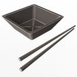 Wireframe-Bowl-for-Sushi-Sauce-and-Japanese-Sticks-1.jpg Collection Of 500 Classic Elements