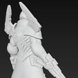 1000038190.jpg Heavily Armored Futuristic Warrior Figure - Dual Sword Mechanical Knight Statue