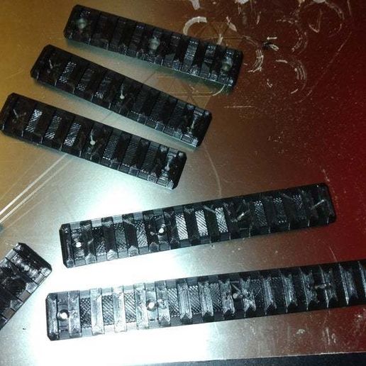 URX 3 and 3.1 side and bottom picatinny rails set for M4 AR15 AK and others 3D model