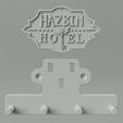 04.jpg Hazbin Hotel home fan Keyholder. TV series, cartoon, merch, cosplay