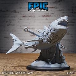 3271-Zombie-Shark-Wounded-Large-1.png Archivo 3D Tiburon Zombie Herido ‧ Miniatura DnD ‧ Miniaturas de Mesa ‧ Monstruo de Juego ‧ Modelo 3D ‧ RPG ‧ DnDminis ‧ ARCHIVO STL・Plan imprimible en 3D para descargar
