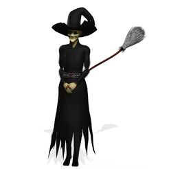 vid_00004.jpg THE HALLOWEEN WITCH 3D Model - Obj - FbX - 3d PRINTING - 3D PROJECT - GAME READY