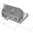 Dims2.jpg N Scale House 'The Centerpoint' 1:160 Scale STL files