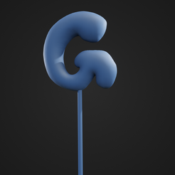 Letter-G_1.png Fichier STL Lettre G en carton bouffant・Modèle à télécharger et à imprimer en 3D