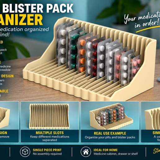 Pill & Blister Pack Organizer