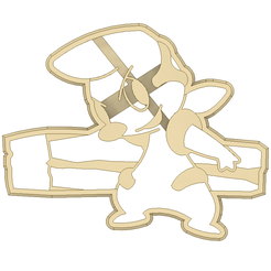 TIMBURR 2.png Download STL file Timburr Pokemon Cookie Cutter • 3D printable design, 3DPrintersaur