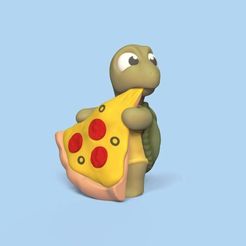 Cod1235-TortoisePizza-2.jpeg Fichier 3D Pizza Tortue・Plan pour imprimante 3D à télécharger, Usagipan3DStudios