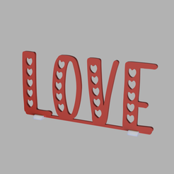 Love2-v1.png Archivo STL gratis Cartel decorativo de amor con soporte para el día de San Valentín・Modelo de impresión 3D para descargar, ohrenstoepsel