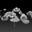 5345345.jpg flowers 3D print model