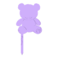 TGF000004CT1L - TEDDYBEAR SITTING.stl Oso de peluche - Cake Topper v1