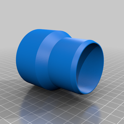 Adapter_DN50_0.862scaled-BodyChamfer.png Download free STL file Bosch GTS 10 - 50 mm HT Ball Valve Blast Gate for Workshop • 3D printing design, medmakes