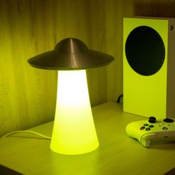 1.jpg Descargar archivo STL Lámpara de mesa UFO • Modelo para imprimir en 3D, alessiopilodesign