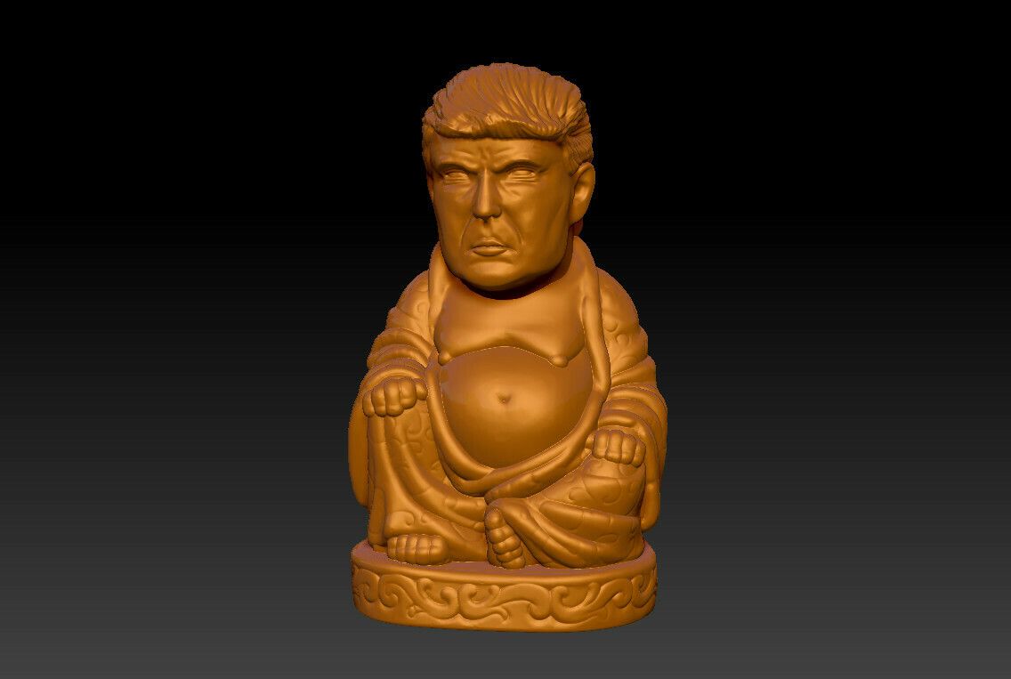 STL file Trump Buddha 3・Model to download and 3D print • Cults