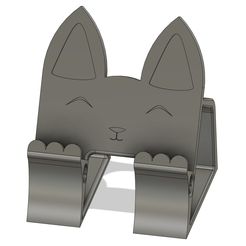 front.jpg Archivo STL Soporte para teléfono/tableta con forma de mascota・Plan de impresora 3D para descargar