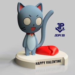 STL file Happy-Fairy Tail-Anime Series-Fan Art 🎨・3D print object to  download・Cults