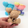 PXL_20231231_203410296~2-1.jpg TEDDY BABY, cute  baby teddy bear with a heart balloon and butterflies.