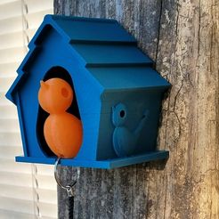 green_house_1.jpg Birdhouse Keychain Holder