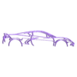 chevrolet corvette c8.stl Wall Silhouette: Chevrolet Set