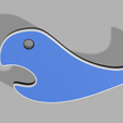 d.png Whale keychain / clés-holder
